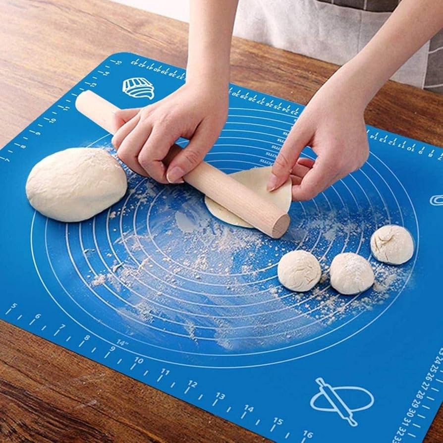 Silicone Roti Mat 50×40cm | Non-Stick Dough Kneading & Rolling Mat – Random Color