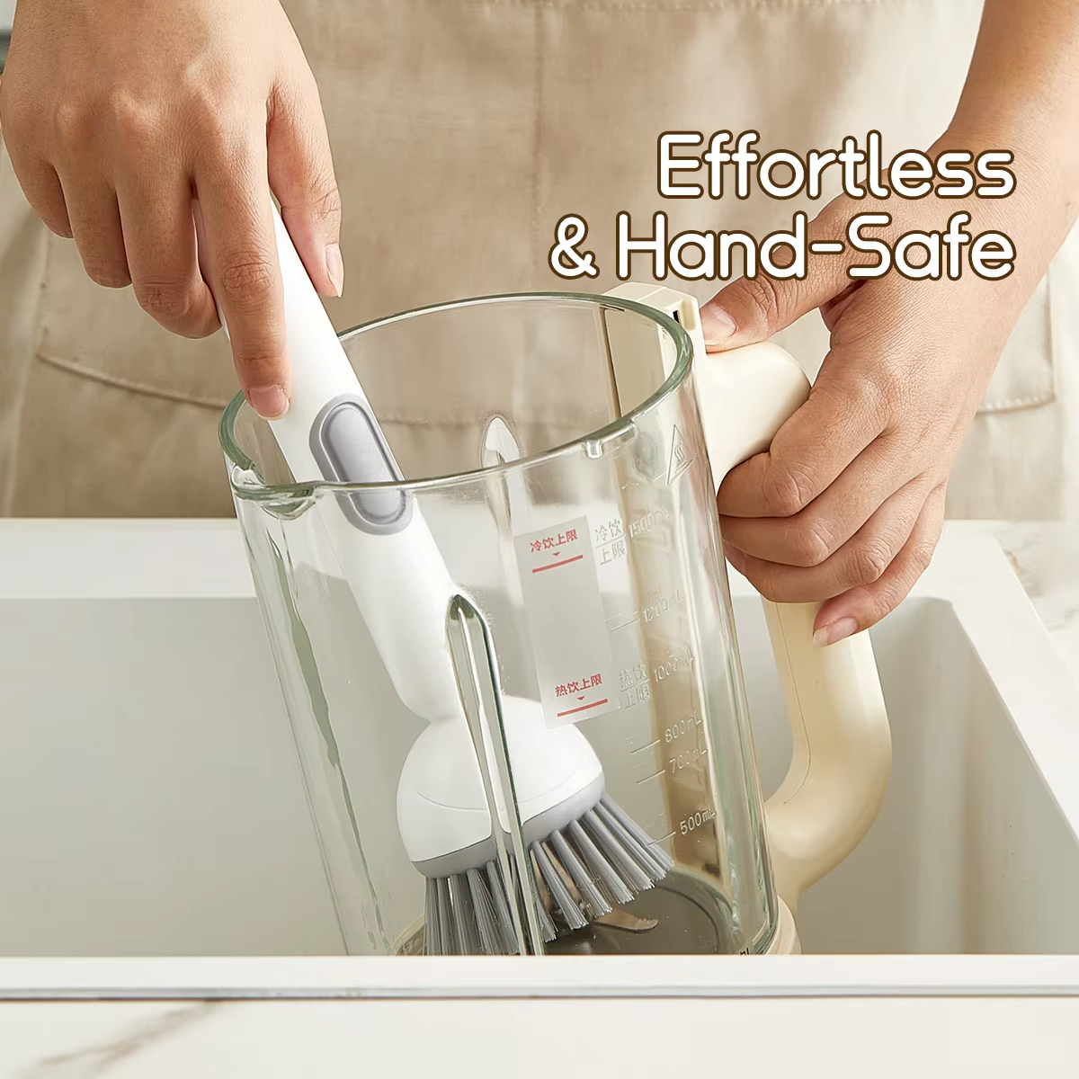 Adjustable Kitchen Cleaning Brush with Soap Dispenser | Dish, Pot & Pan Scrubber – Random Color