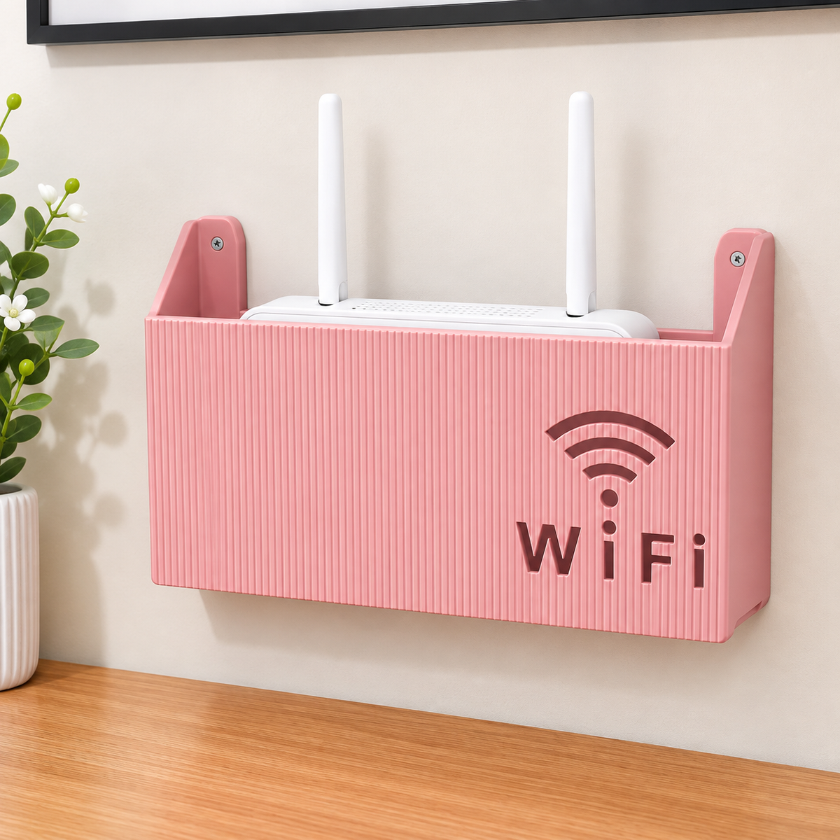 Wall-Mounted Router Storage Box | WiFi Router & Cable Organizer