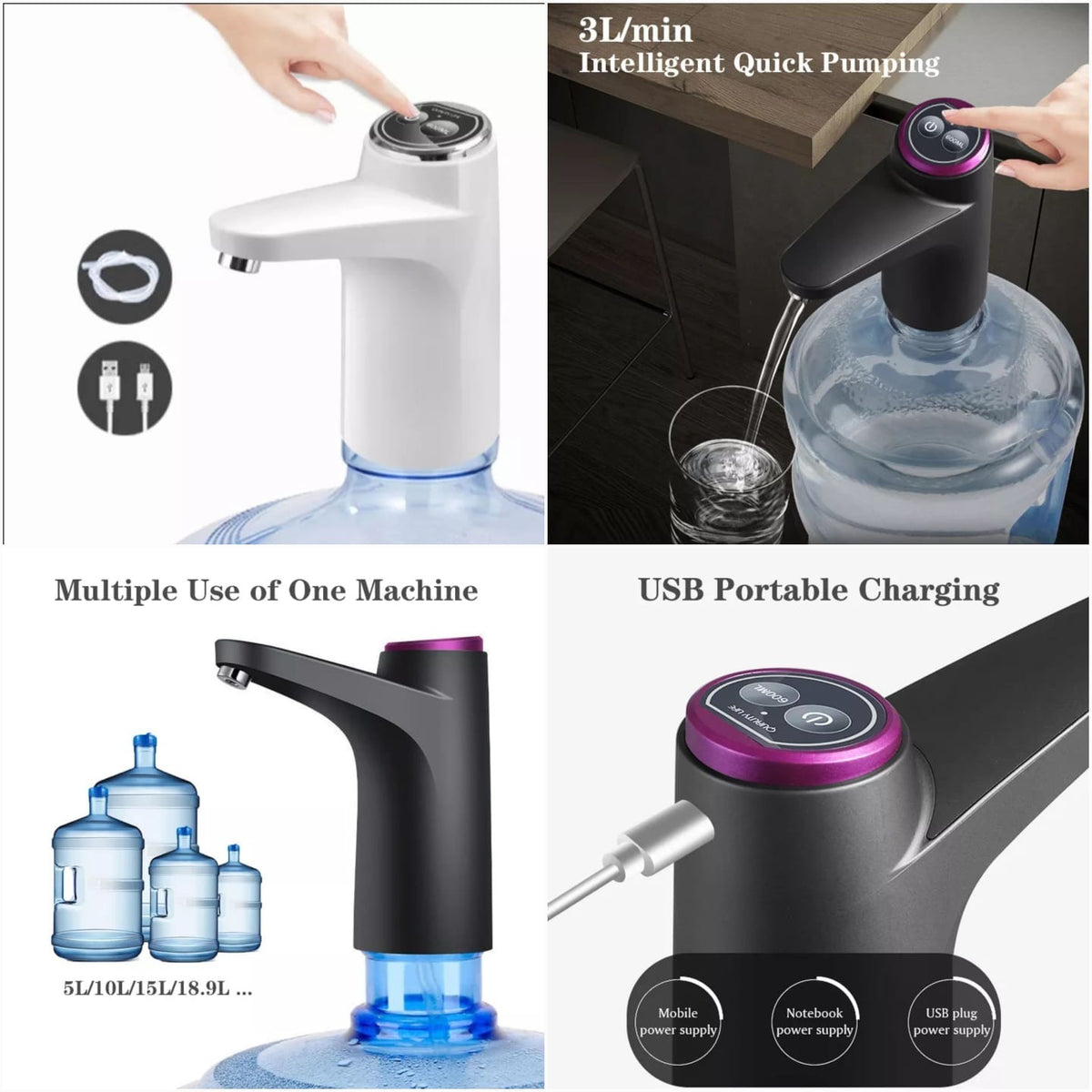 Touch Intelligent Electric Water Pump | Rechargeable Automatic Water Dispenser