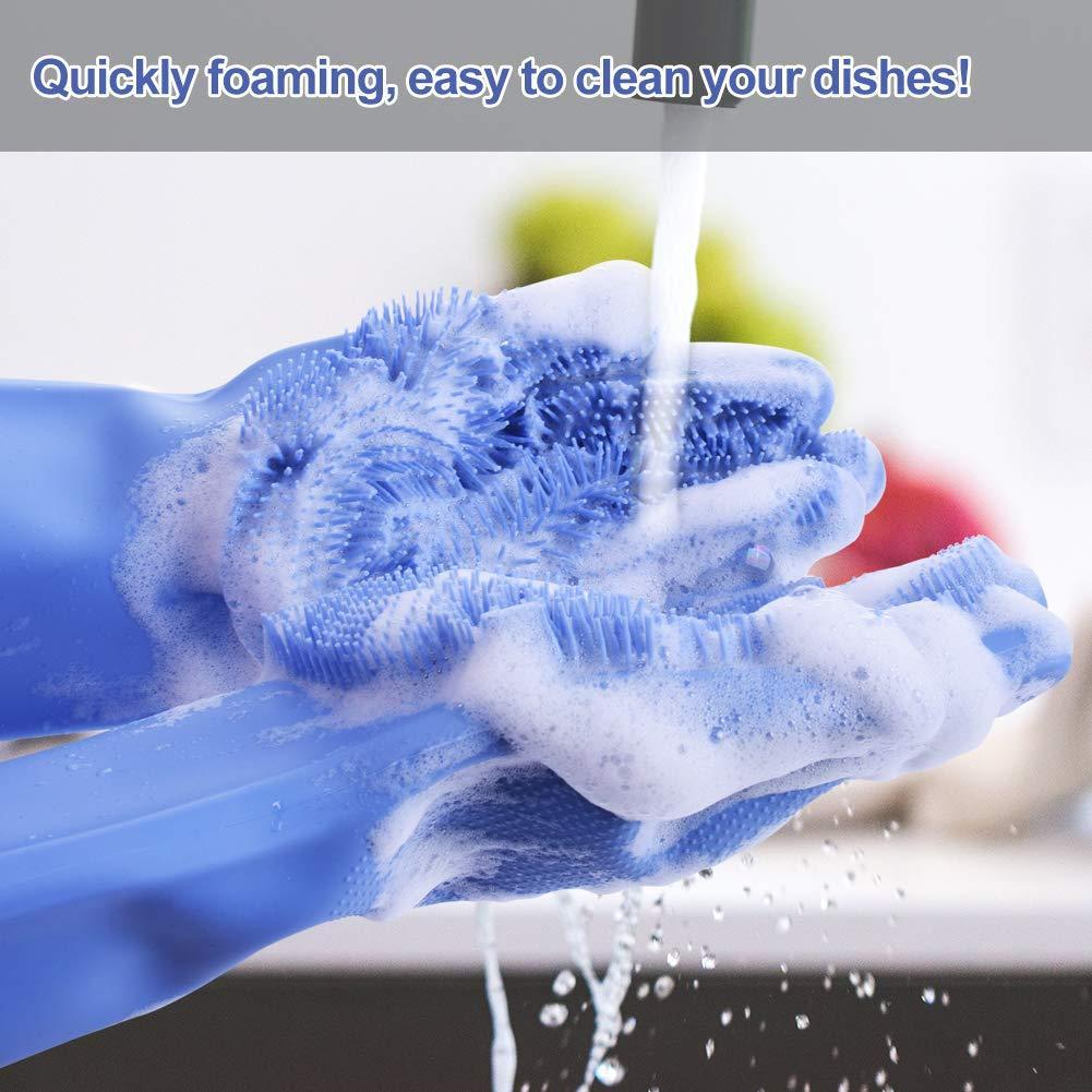 Silicone Washing Gloves | Reusable Cleaning & Dishwashing Gloves | Big Size – Random Color