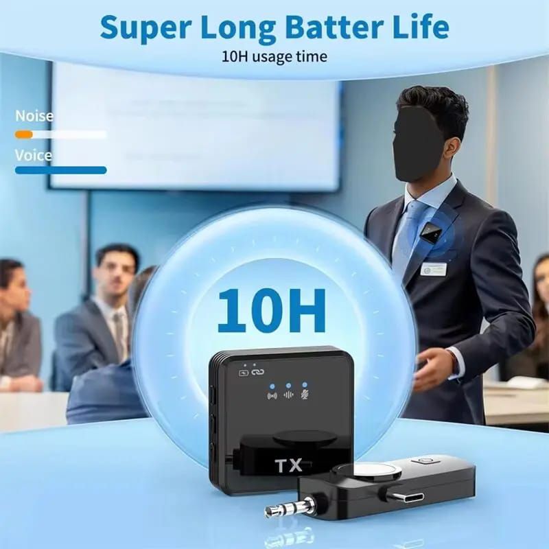 F11 Dual Wireless Lavalier Microphone System | 3-in-1 Universal Receiver