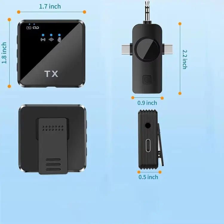 F11 Dual Wireless Lavalier Microphone System | 3-in-1 Universal Receiver