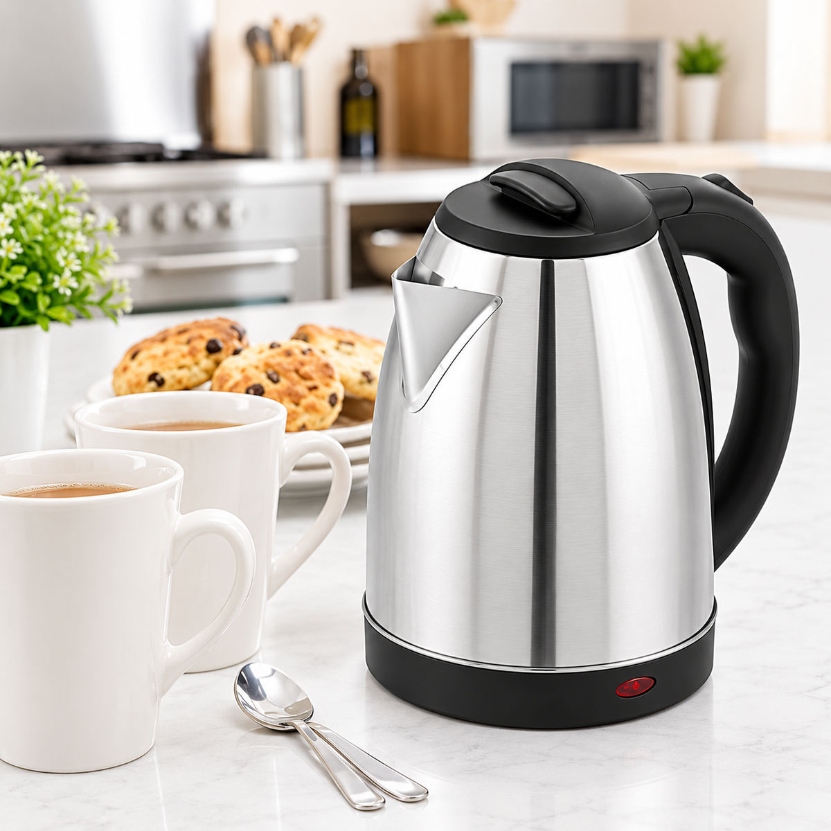 RAF KT-200 Electric Kettle 2L | Stainless Steel Body with Concealed Heating Element