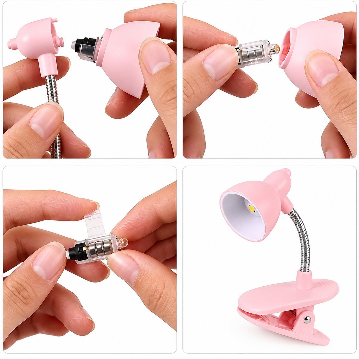 Mini Book Light With Clip | Cute Retro LED Reading Lamp with Flexible Gooseneck
