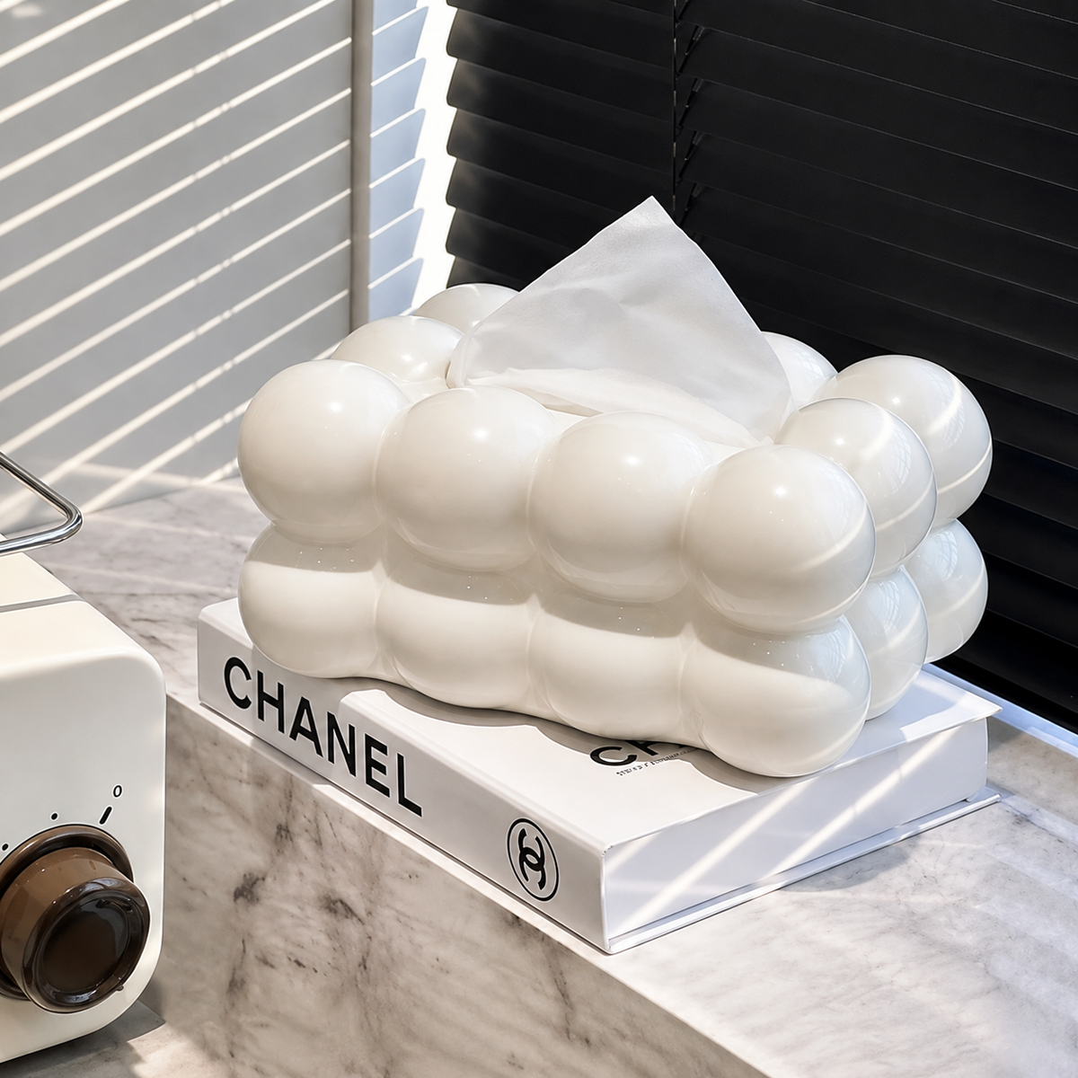 Bubble Shape Tissue Box Holder | Modern Non-Slip Tissue Cover for Home & Office