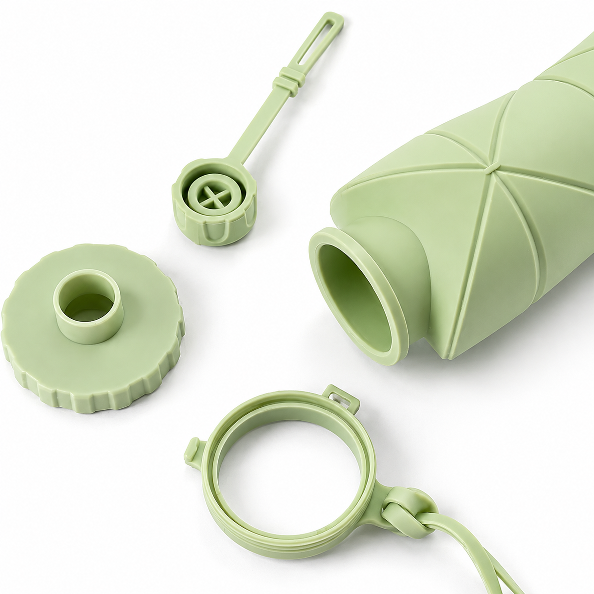 600ML Silicone Folding Water Bottle | Collapsible & Reusable Travel Bottle