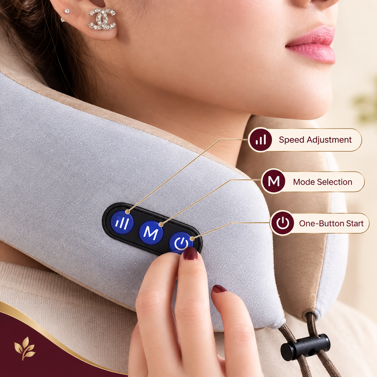 U-Shaped USB Neck & Shoulder Massager | Portable Vibration Massage Pillow
