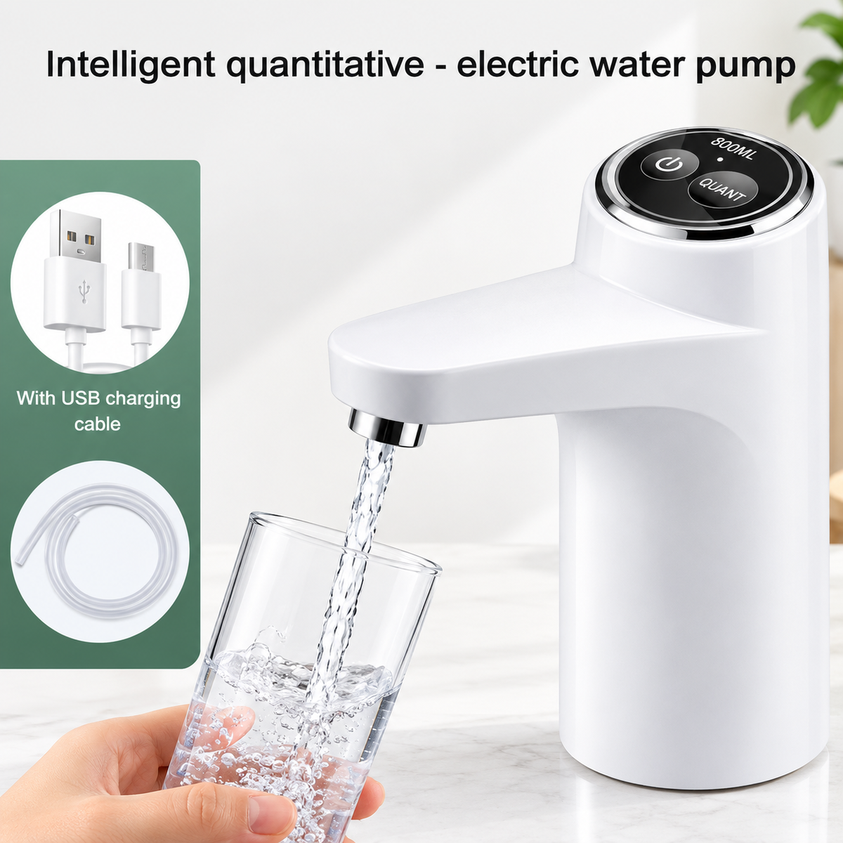 Touch Intelligent Electric Water Pump | Rechargeable Automatic Water Dispenser