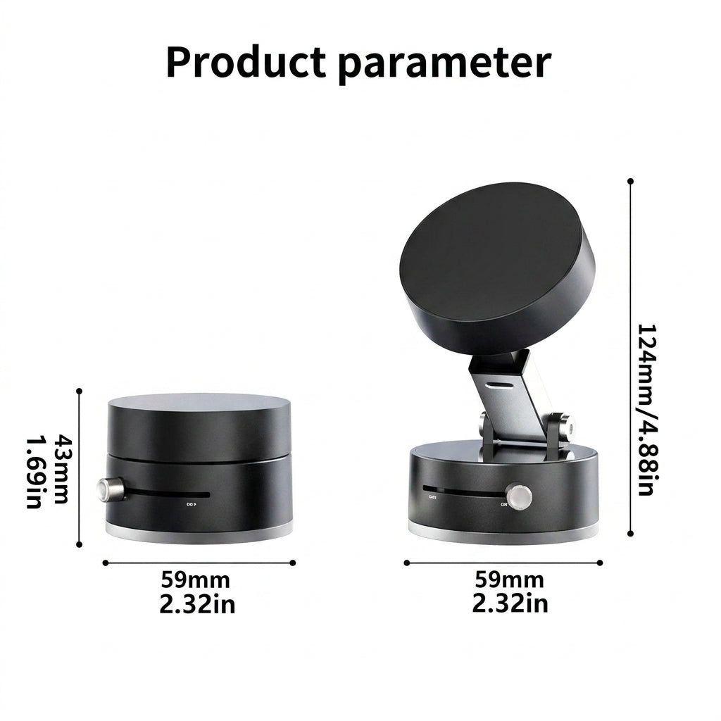 Double-Sided Vacuum Magnetic Phone Holder | Adjustable Foldable Rotating Suction Mount