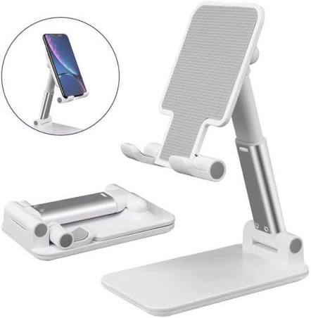 Premium Foldable Mobile & Tablet Stand | Adjustable Height & Multi-Angle Desktop Holder